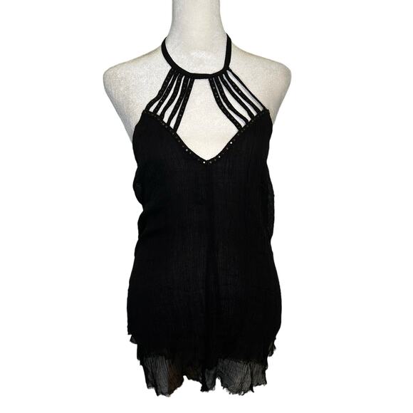 Urban Outfitters Tops - Pins & Needles UO black semi-sheer backless tank top size M